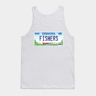 Fishers Indiana License Plate Tank Top